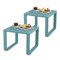 Outdoor Adirondack Side Table Set of 2 with Smooth Tabletop and Non-Slip Feet